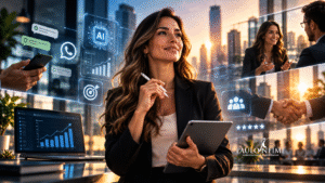 Vendedor analisando estratégias comerciais e novas tecnologias para vendas